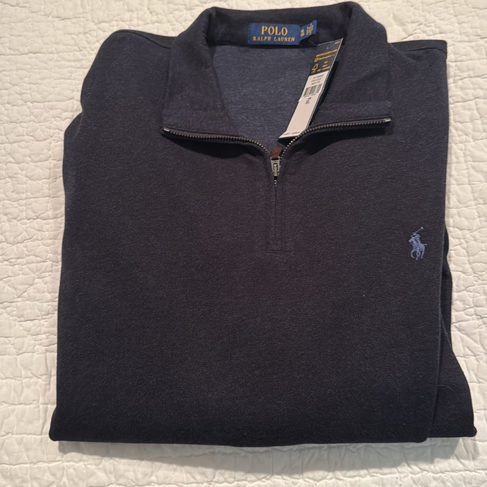 Polo Ralph Lauren Navy Quarter-Zip Pullover